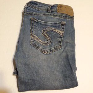 Silver Jeans Women's Tuesday Low Slim Boot Super Stretch Jeans in Size 30x31